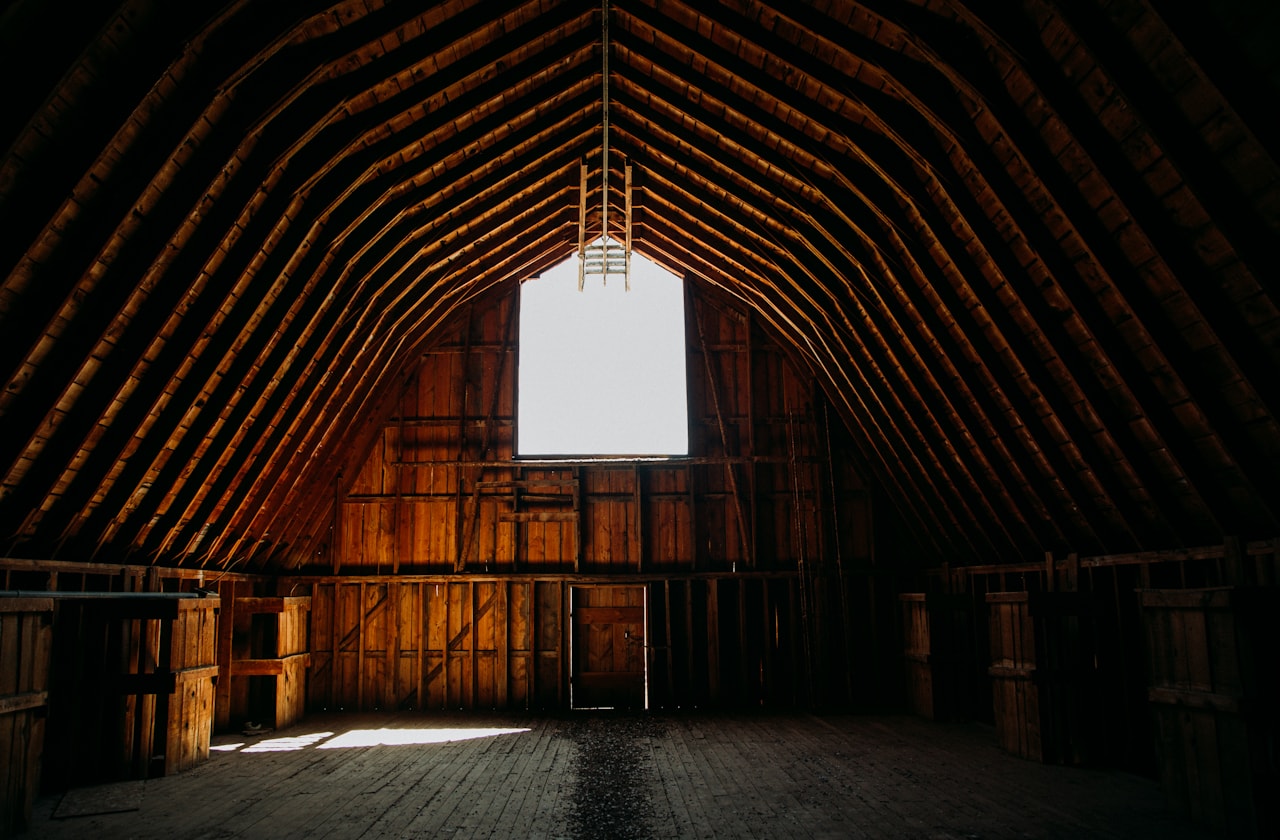 Rustiek schuurinterieur